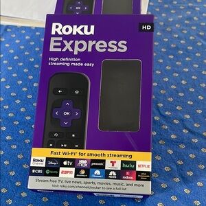 Roku Express HD Streaming Device in Purple Box